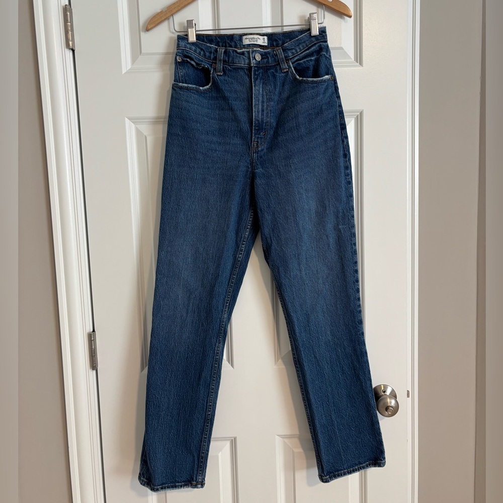 Abercrombie & Fitch 90s Straight Ultra High Rise Blue Jeans